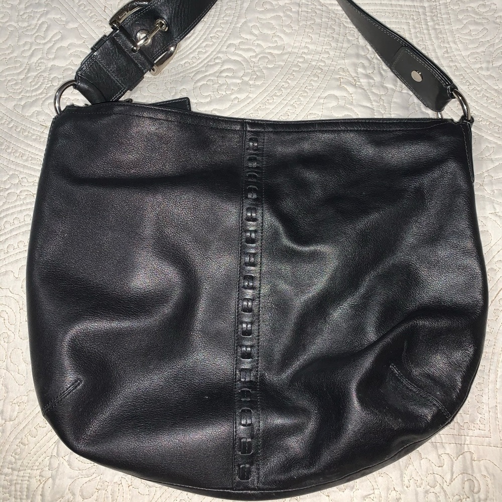COACH black leather purse